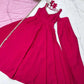 Romansilk Chanderi Anarkali Set with Dupatta and Pant – Mirror Lace Detailing
