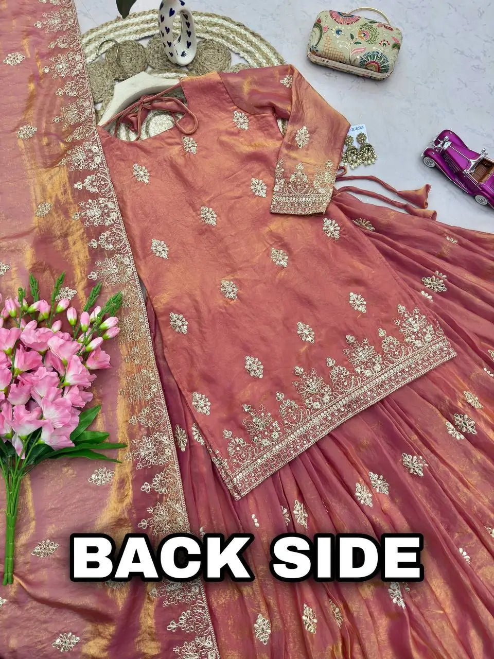 Rose Gold Sharara Set