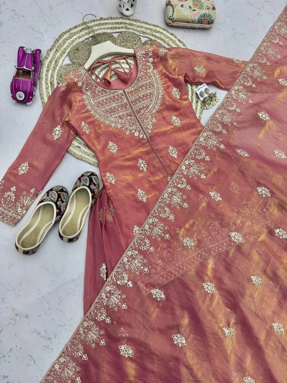 Rose Gold Sharara Set