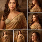 Rose Gold Silk Embroidered Saree with Designer Blouse