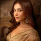 Rose Gold Silk Embroidered Saree with Designer Blouse