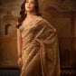 Rose Gold Silk Embroidered Saree with Designer Blouse