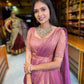Rose Gold Two Tone Silk Lehenga Set for Wedding and Festive Wear (1 Dress 4 Way to Wear)