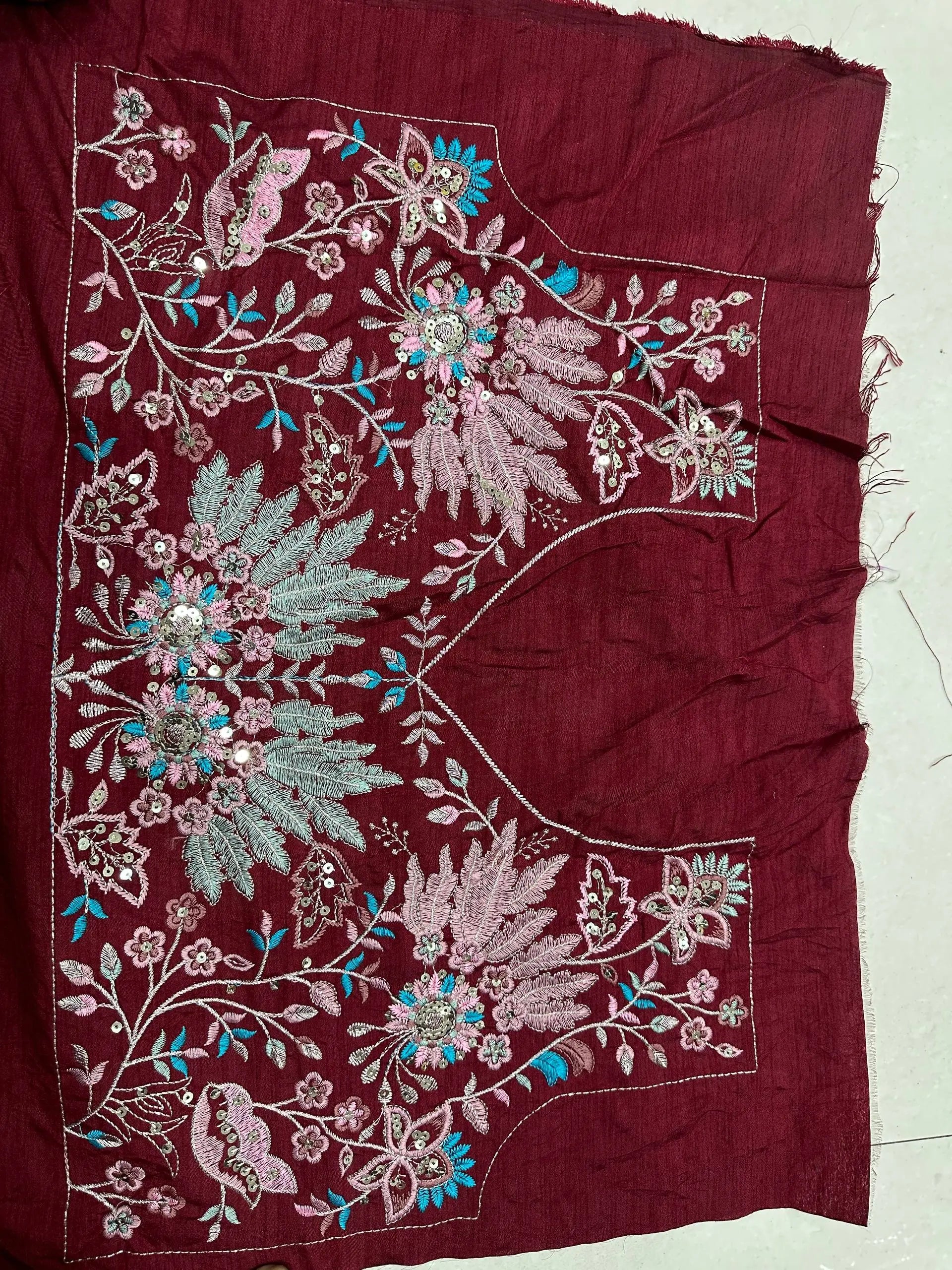 Rose Organza Silk Saree with Embroidery Border
