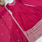 Royal Blooming Vichitra Silk Anarkali Set for Festive and Wedding Wear