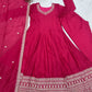 Royal Blooming Vichitra Silk Anarkali Set for Festive and Wedding Wear