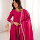 Royal Blooming Vichitra Silk Anarkali Set for Festive and Wedding Wear