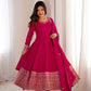Royal Blooming Vichitra Silk Anarkali Set for Festive and Wedding Wear