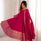 Royal Blooming Vichitra Silk Anarkali Set for Festive and Wedding Wear