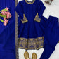 Royal Blue Celebrity inspired Gota Anarkali Gown set