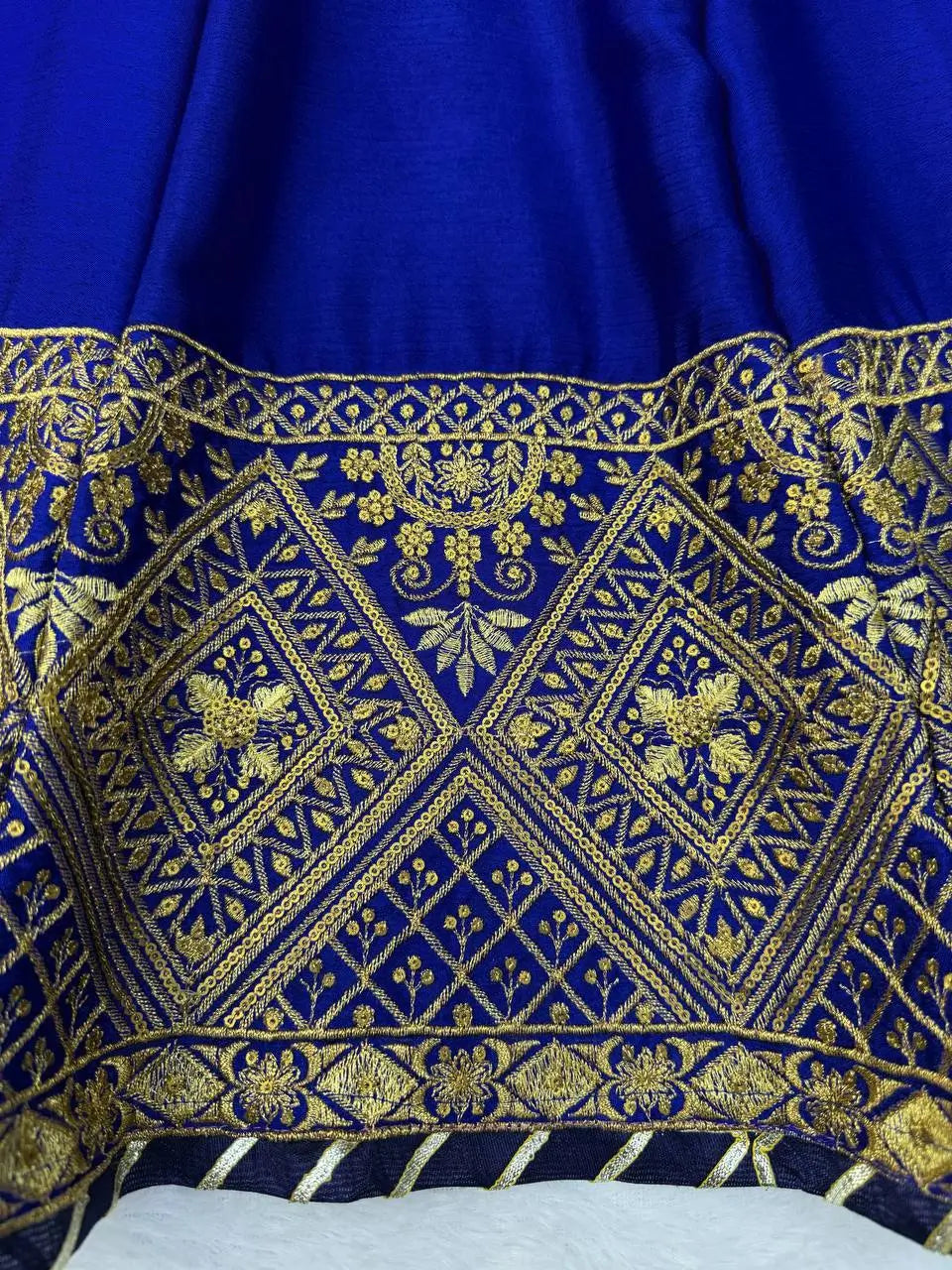Royal Blue Celebrity inspired Gota Anarkali Gown set