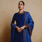 Royal Blue Celebrity inspired Gota Anarkali Gown set