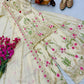 Royal Blue Chinon Silk Embroidered Sharara Suit with Dupatta – Heavy Sequence & Thread Work