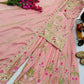 Royal Blue Chinon Silk Embroidered Sharara Suit with Dupatta – Heavy Sequence & Thread Work