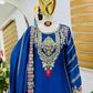 Royal Blue Chinon Silk Embroidered Sharara Suit with Dupatta – Heavy Sequence & Thread Work