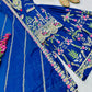 Royal Blue Chinon Silk Embroidered Sharara Suit with Dupatta – Heavy Sequence & Thread Work