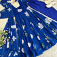 Royal Blue Fox Georgette Printed Anarkali Set with Dupatta