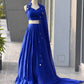 Royal Blue Mirror Lehenga