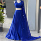 Royal Blue Mirror Lehenga