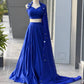 Royal Blue Mirror Lehenga