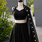 Royal Blue Mirror Lehenga
