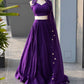 Royal Blue Mirror Lehenga