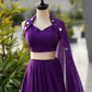 Royal Blue Mirror Lehenga