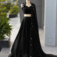 Royal Blue Mirror Lehenga