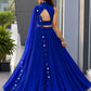 Royal Blue Mirror Lehenga