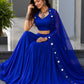 Royal Blue Mirror Lehenga