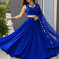Royal Blue Mirror Lehenga