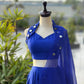 Royal Blue Mirror Lehenga
