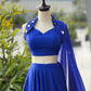 Royal Blue Mirror Lehenga