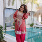 Royal Charm Embroidered Kurta Pant Set with Batwa for Festive and Party Wear