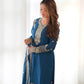 Royal Chinon Silk Embroidered Kurta Palazzo Set with Dupatta for Festive and Wedding Wear