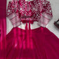 Royal Crimson Embroidered Lehenga Set for Wedding and Festive Wear