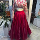 Royal Crimson Embroidered Lehenga Set for Wedding and Festive Wear