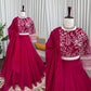 Royal Crimson Embroidered Lehenga Set for Wedding and Festive Wear