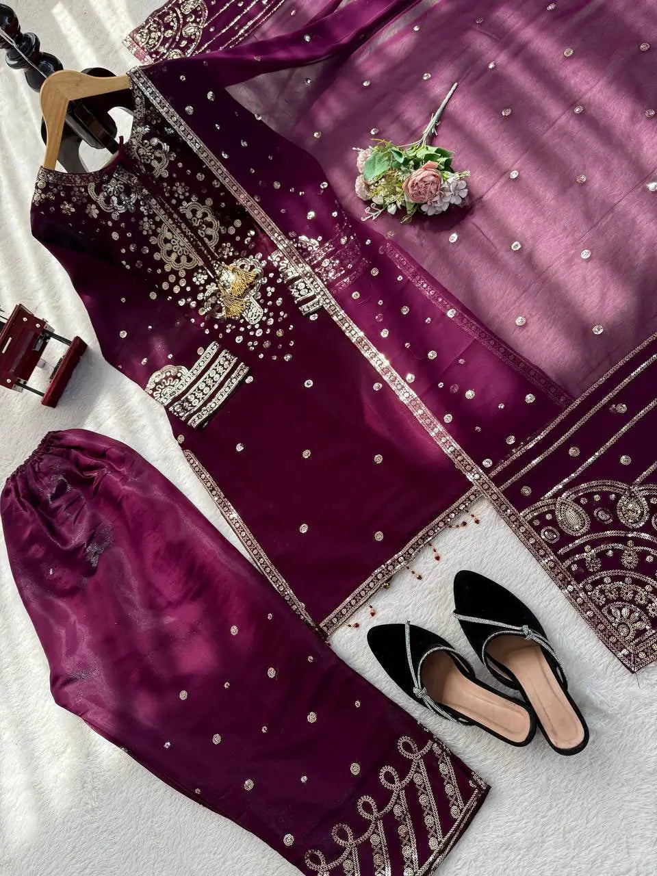 Royal Embroidered Ethnic Suit Set for Festive and Occasion Wear