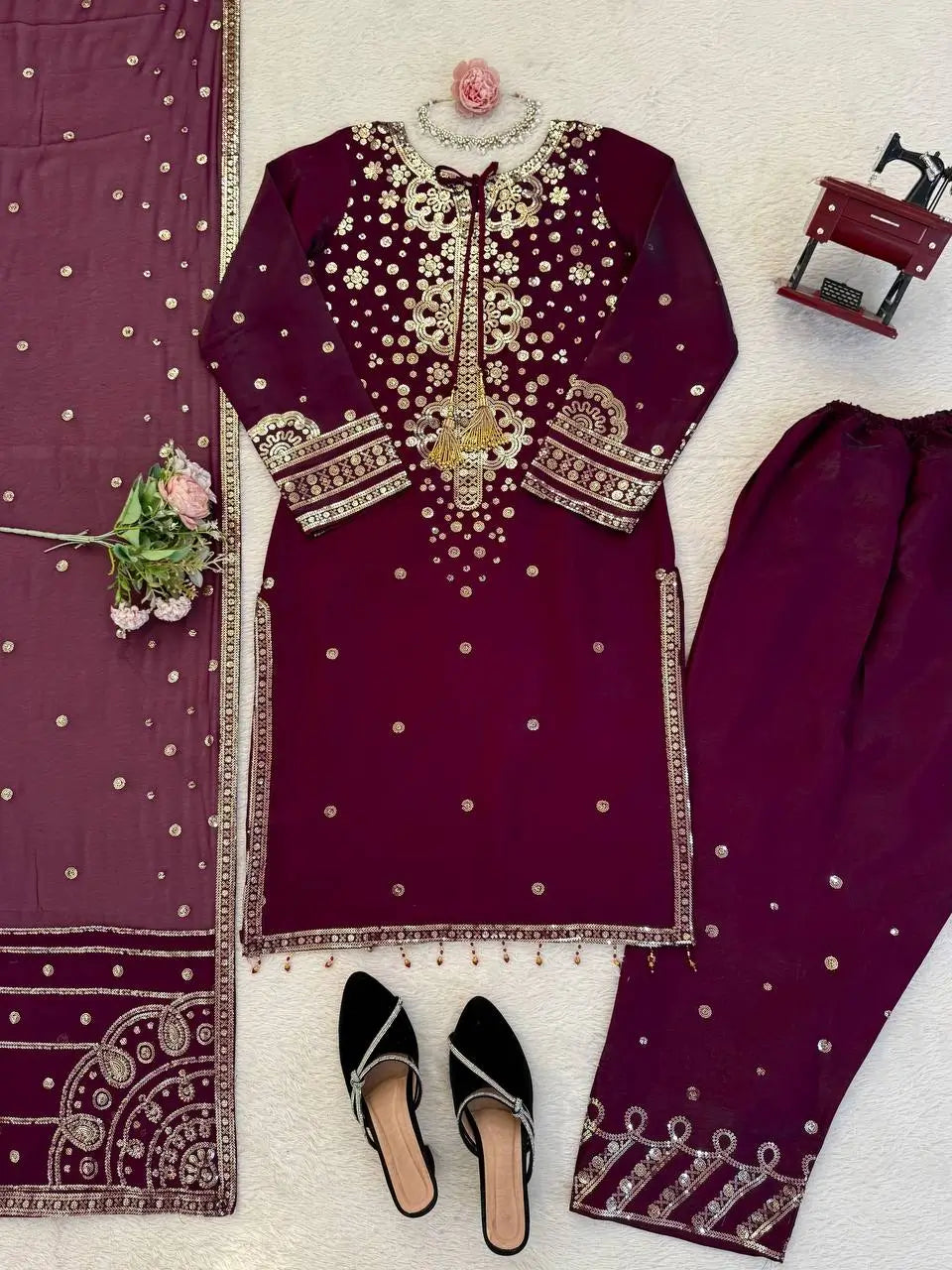 Royal Embroidered Ethnic Suit Set for Festive and Occasion Wear