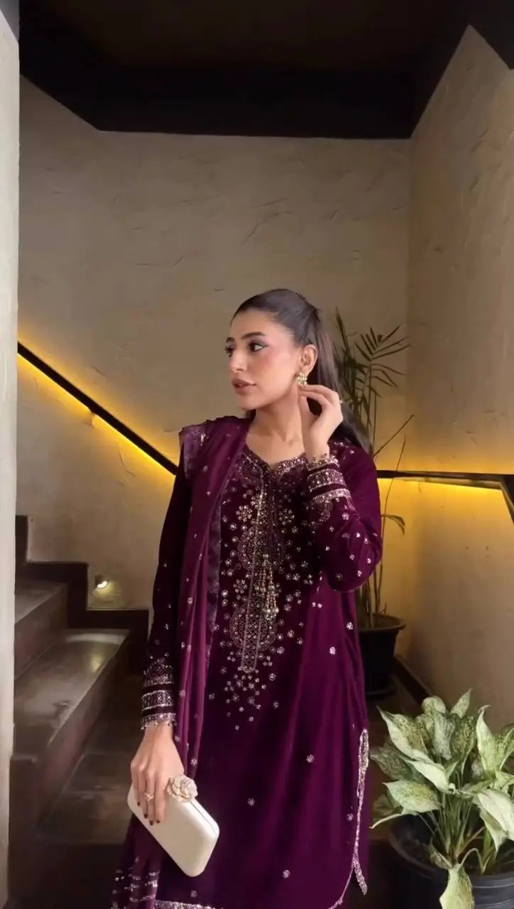 Royal Embroidered Ethnic Suit Set for Festive and Occasion Wear
