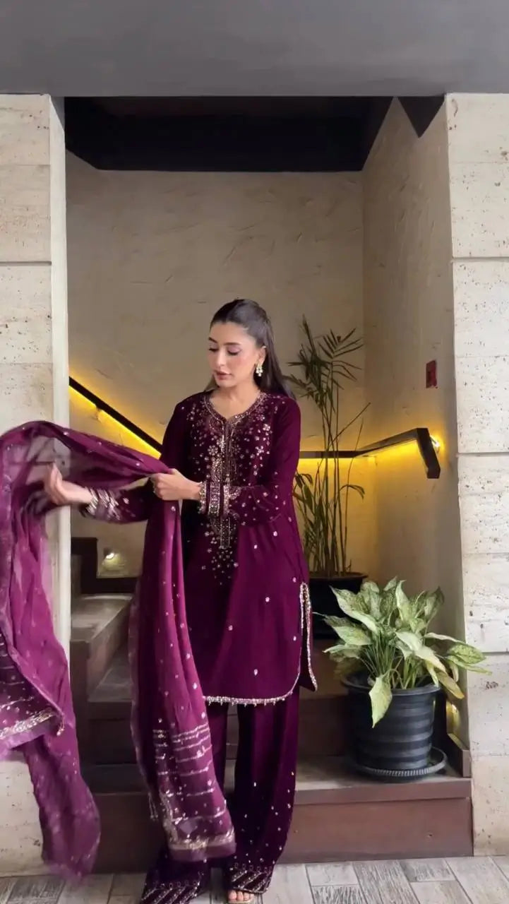 Royal Embroidered Ethnic Suit Set for Festive and Occasion Wear