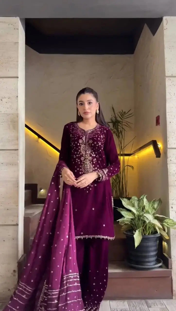 Royal Embroidered Ethnic Suit Set for Festive and Occasion Wear