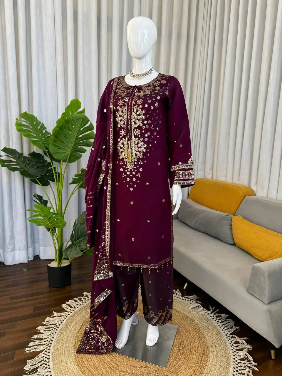 Royal Embroidered Ethnic Suit Set for Festive and Occasion Wear