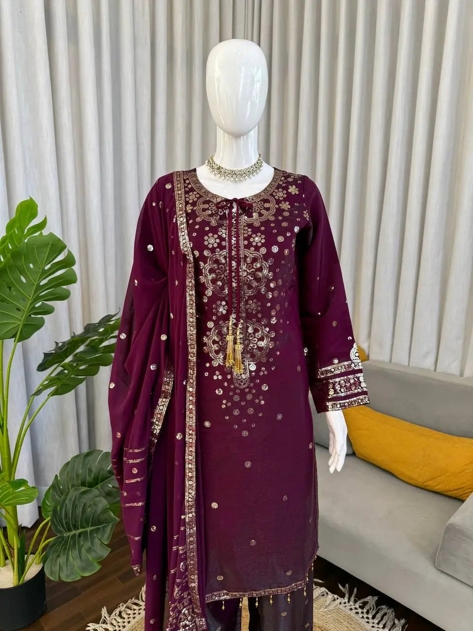 Royal Embroidered Ethnic Suit Set for Festive and Occasion Wear
