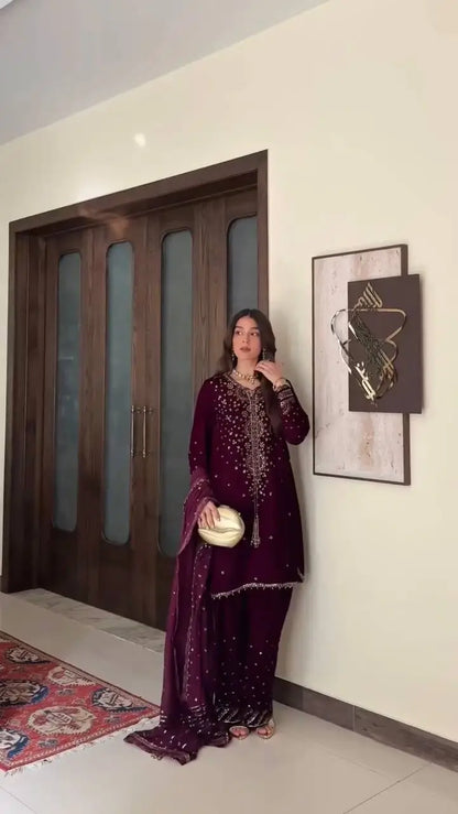 Royal Embroidered Ethnic Suit Set for Festive and Occasion Wear