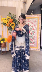 Royal Embroidered Georgette Sharara Suit