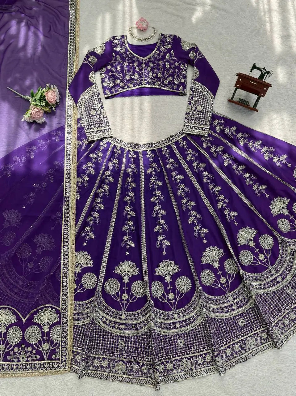 Royal Embroidered Lehenga Choli for Weddings, Sangeet and Festive Occasions
