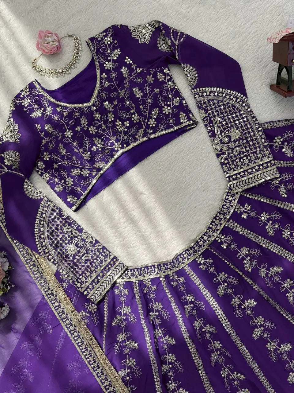 Royal Embroidered Lehenga Choli for Weddings, Sangeet and Festive Occasions
