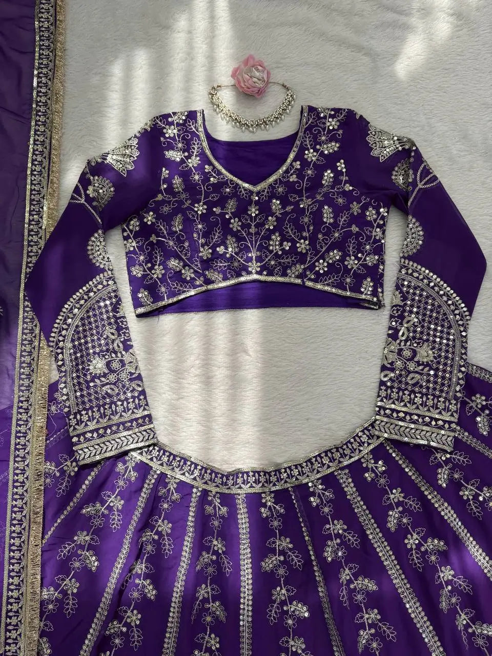 Royal Embroidered Lehenga Choli for Weddings, Sangeet and Festive Occasions